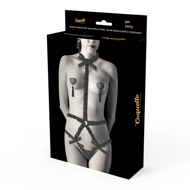 COQUETTE CHIC DESIRE - SET DI LINGERIE CON COPRITEPI DELUXE - COQUETTE ACCESSORIES - Intimo per le occasioni speciali | The Game Lingerie