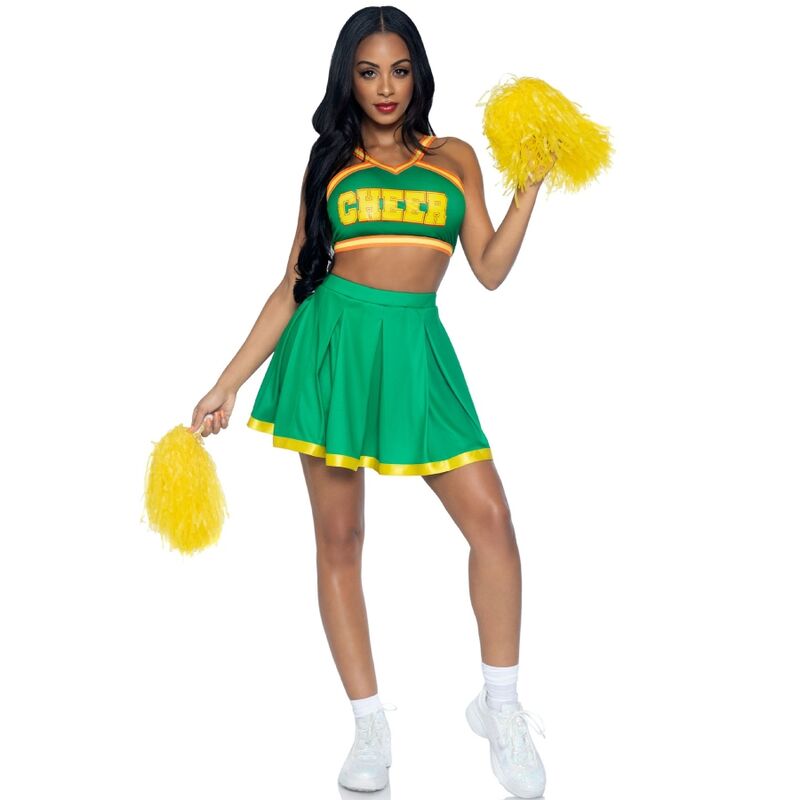 COSTUME DA CHEERLEADER VERDE - LEG AVENUE - TAGLIA M/L - LEG AVENUE COSTUMES - Intimo per le occasioni speciali | The Game Lingerie