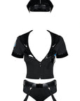 Costume Poliziotta Sexy in 6 Pezzi con Dettagli in Vinile Model 4361 | Obsessive - Obsessive - Intimo per le occasioni speciali | The Game Lingerie