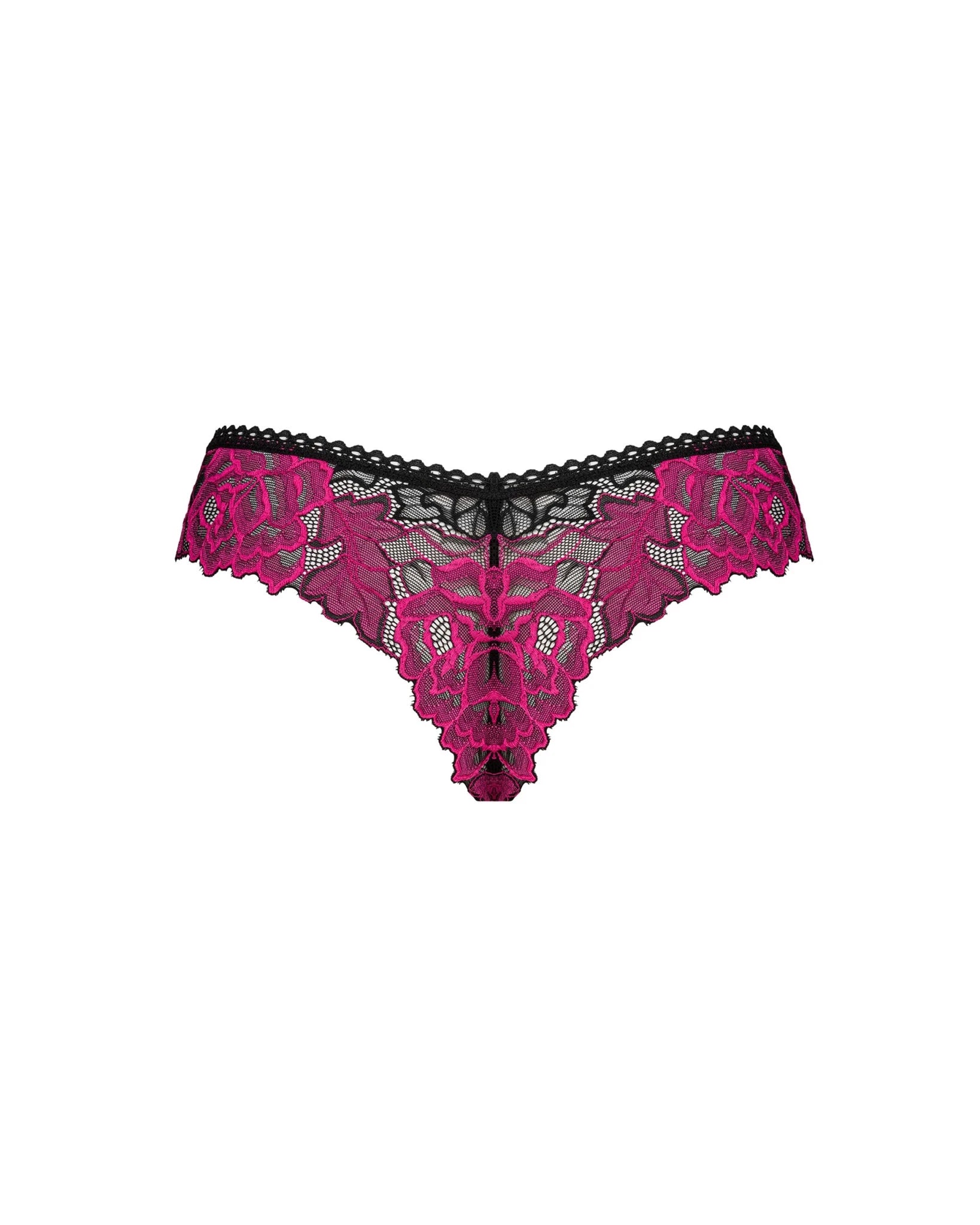Culotte Mutandine in Pizzo Nero con Ricami a Rose Rosenty | Obsessive 185997 - Obsessive - Intimo per le occasioni speciali | The Game Lingerie