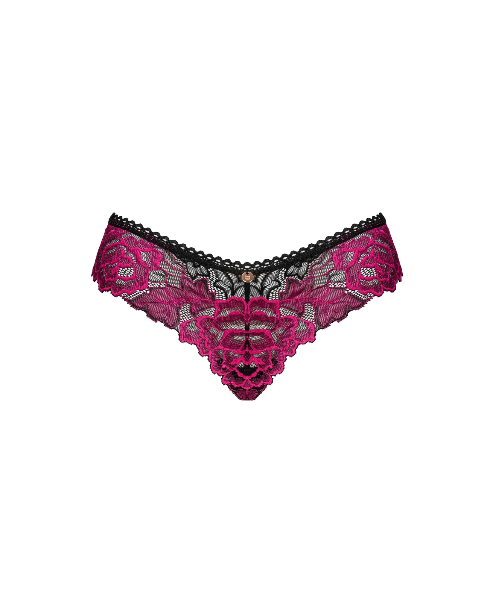 Culotte Mutandine in Pizzo Nero con Ricami a Rose Rosenty | Obsessive 185997 - Obsessive - Intimo per le occasioni speciali | The Game Lingerie