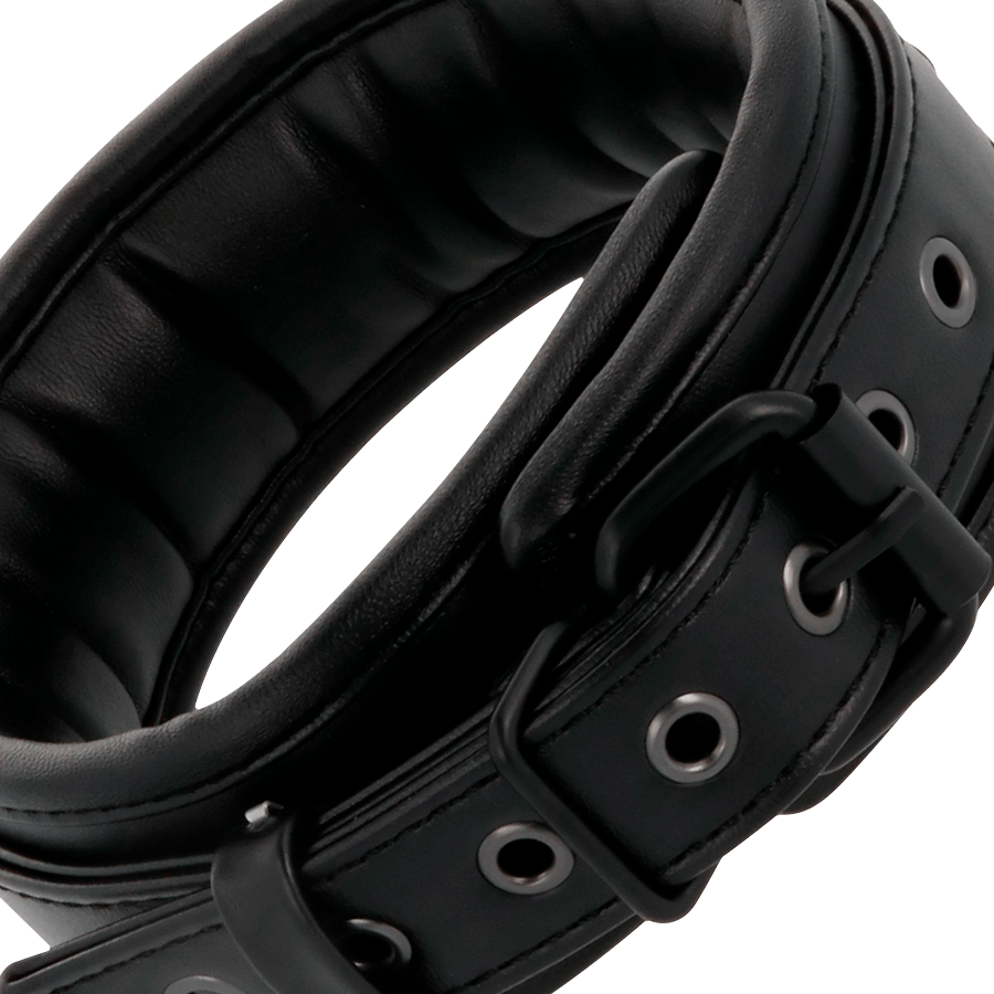 DARKNESS - MANETTE E COLLETTO IN PELLE NERA - DARKNESS - Intimo per le occasioni speciali | The Game Lingerie