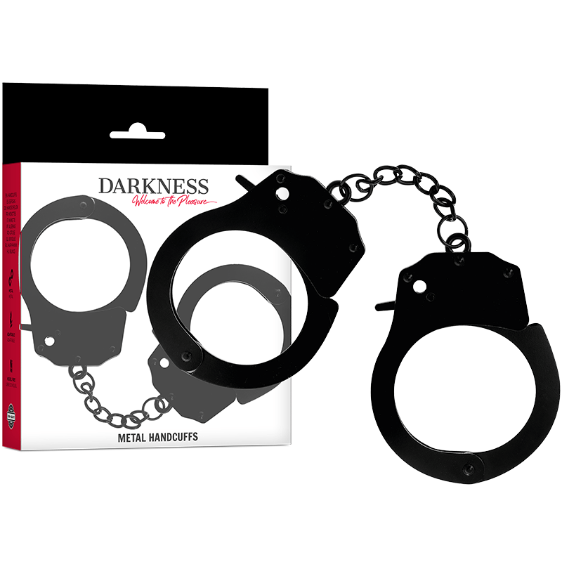 DARKNESS - MANETTE IN METALLO PER MANI NERE - DARKNESS BONDAGE - Intimo per le occasioni speciali | The Game Lingerie