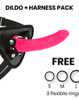 DELTA CLUB - TOYS IMBRACATURA + DONG SILICONE ROSA 17 CM -O- 3 CM - DELTACLUB - Intimo per le occasioni speciali | The Game Lingerie