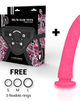 DELTA CLUB - TOYS IMBRACATURA + DONG SILICONE ROSA 17 CM -O- 3 CM - DELTACLUB - Intimo per le occasioni speciali | The Game Lingerie