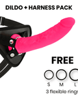 DELTA CLUB - TOYS IMBRACATURA + DONG SILICONE ROSA 20 CM -O- 4 CM - DELTACLUB - Intimo per le occasioni speciali | The Game Lingerie
