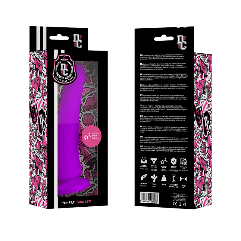 DILDO IN SILICONE MEDICO LILLA 17 CM -O- 3 CM - DELTA CLUB - DELTACLUB - Intimo per le occasioni speciali | The Game Lingerie