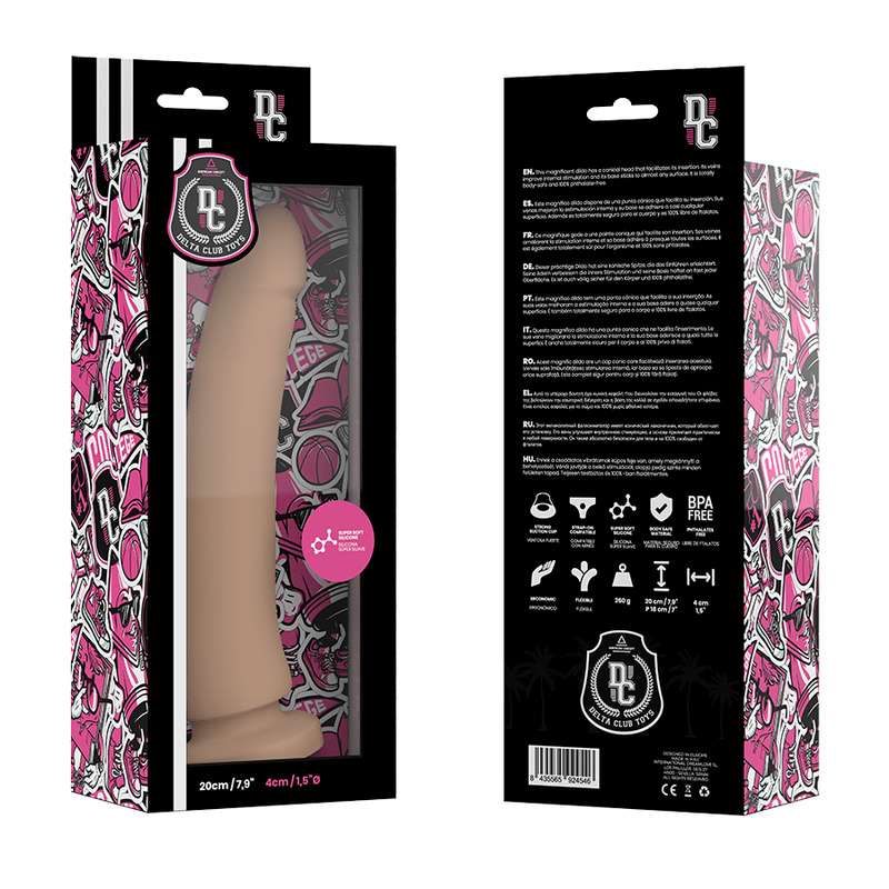 DILDO IN SILICONE MEDICO NATURALE 20 CM -O- 4 CM - DELTA CLUB - DELTACLUB - Intimo per le occasioni speciali | The Game Lingerie
