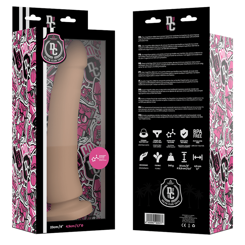 DILDO IN SILICONE MEDICO NATURALE 23 CM -O- 4.5 CM - DELTA CLUB - DELTACLUB - Intimo per le occasioni speciali | The Game Lingerie