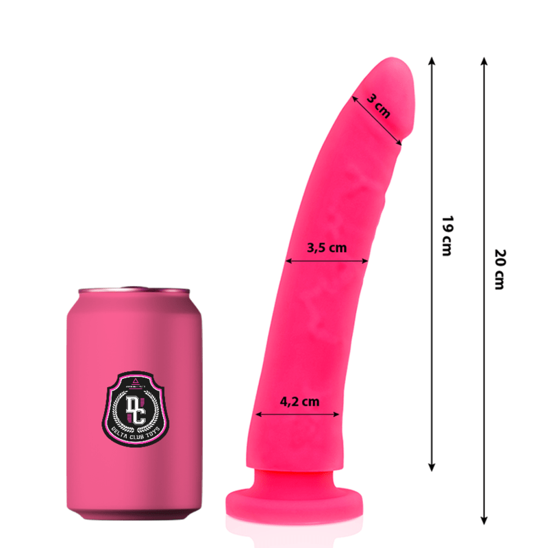 DILDO IN SILICONE MEDICO ROSA 20 CM -O- 4 CM - DELTA CLUB - DELTACLUB - Intimo per le occasioni speciali | The Game Lingerie