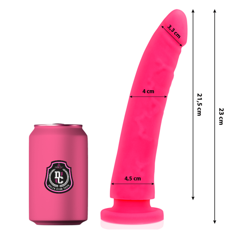 DILDO IN SILICONE MEDICO ROSA 23 CM -O- 4.5 CM - DELTA CLUB - DELTACLUB - Intimo per le occasioni speciali | The Game Lingerie
