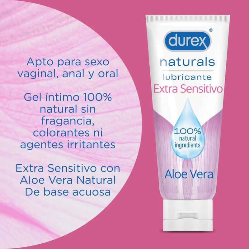 DUREX - LUBRIFICANTE NATURALS EXTRA SENSIBILE 100 ML - DUREX LUBES - Intimo per le occasioni speciali | The Game Lingerie