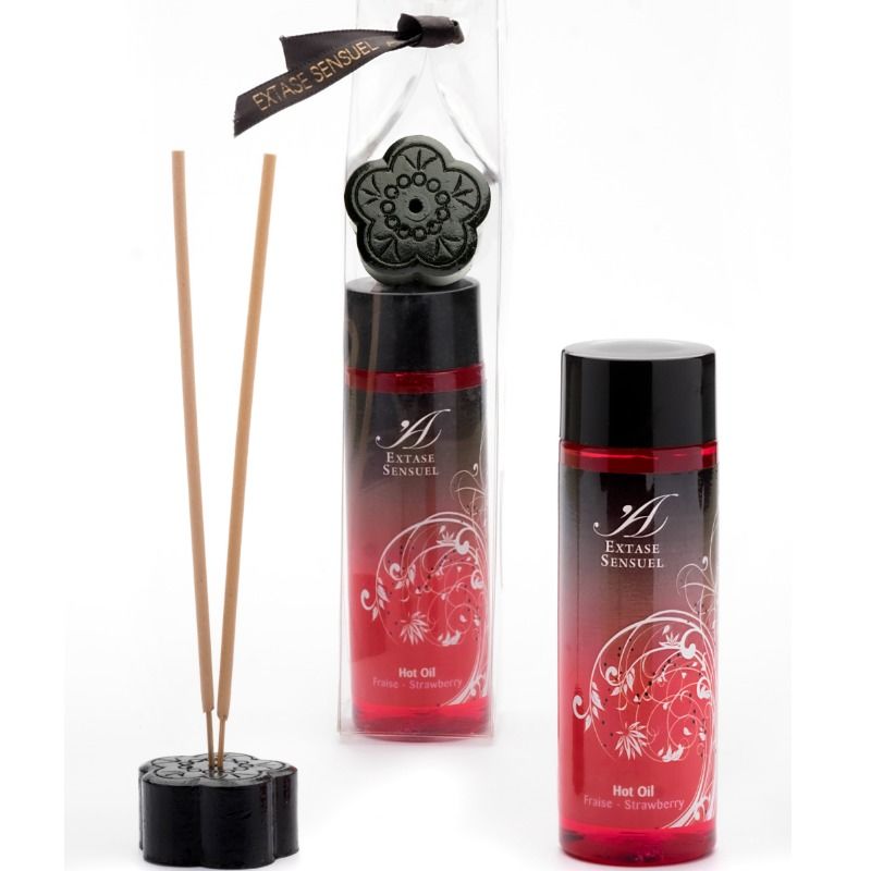 EXTASE SENSUAL - OLIO CALORE STIMOLANTE ALLA FRAGOLA 100 ML - EXTASE SENSUAL - Intimo per le occasioni speciali | The Game Lingerie