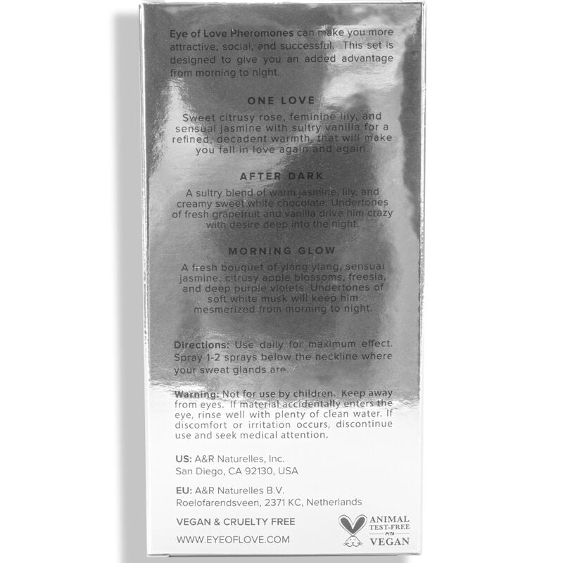 EYE OF LOVE - EOL PHR PARFUM 10 ML SET/3 - MORNING GLOW, ONE LOVE, AFTER DARK - EYE OF LOVE - Intimo per le occasioni speciali | The Game Lingerie