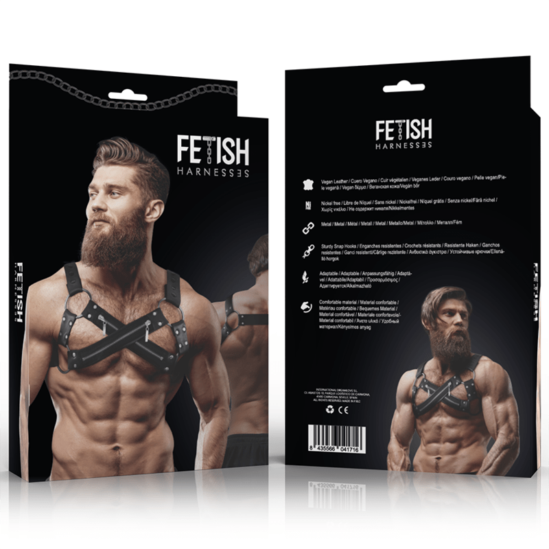 FETISH SUBMISSIVE ATTITUDE - IMBRACATURA BULLDOG IN NEOPRENE REGOLABILE CON CERNIERE PER UOMINI - FETISH SUBMISSIVE ATTITUDE - Intimo per le occasioni speciali | The Game Lingerie