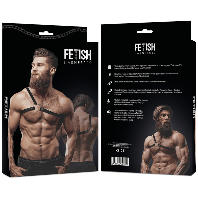 FETISH SUBMISSIVE - ATTITUDE IMBRACATURA IN ECOPELLE CON SPALLE INCROCIATE PER UOMO - FETISH SUBMISSIVE ATTITUDE - Intimo per le occasioni speciali | The Game Lingerie