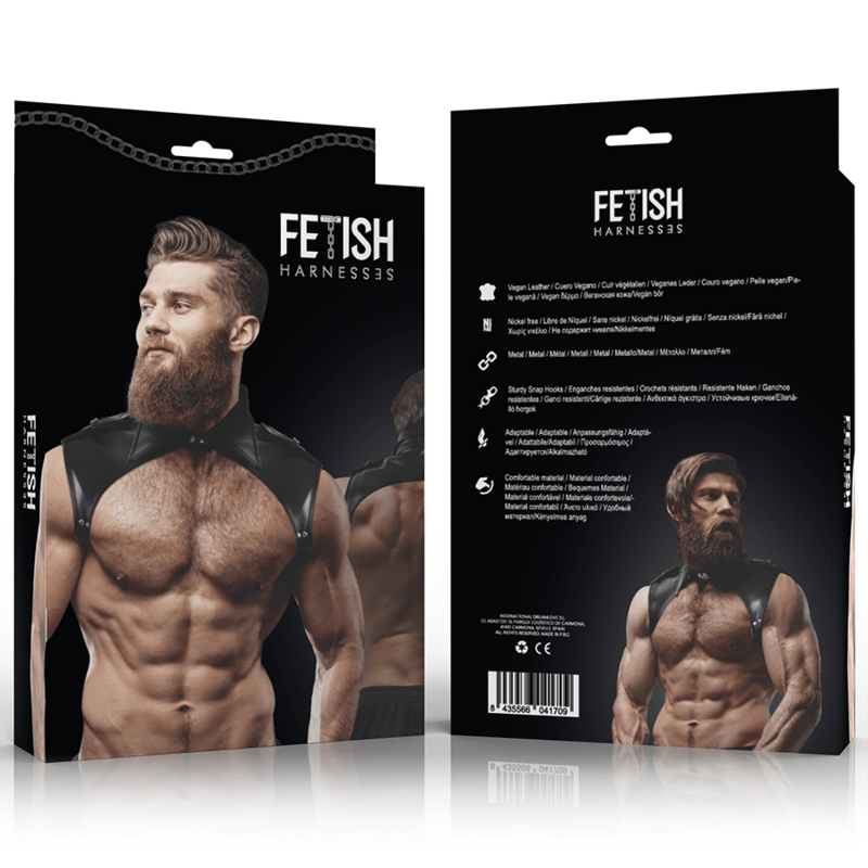 FETISH SUBMISSIVE ATTITUDE - IMBRACATURA PER IL COLLO IN ECOPELLE REGOLABILE DA UOMO BRIGADE - FETISH SUBMISSIVE ATTITUDE - Intimo per le occasioni speciali | The Game Lingerie