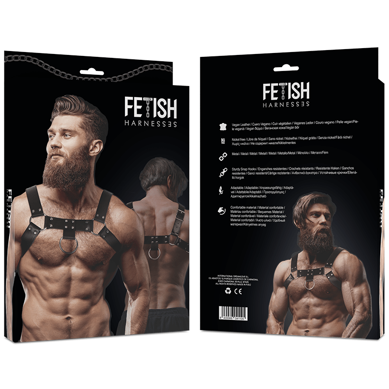 FETISH SUBMISSIVE ATTITUDE - IMBRACATURA PER IL PETTO IN ECOPELLE DA UOMO - FETISH SUBMISSIVE ATTITUDE - Intimo per le occasioni speciali | The Game Lingerie