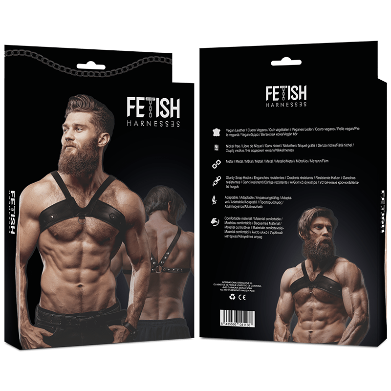 FETISH SUBMISSIVE ATTITUDE - IMBRACATURA PER IL PETTO IN ECOPELLE DELLA BRIGATA UOMO - FETISH SUBMISSIVE ATTITUDE - Intimo per le occasioni speciali | The Game Lingerie