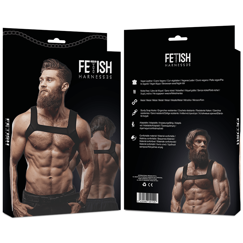 FETISH SUBMISSIVE ATTITUDE - IMBRACATURA PER IL PETTO IN NEOPRENE PER UOMINI TAGLIA L - FETISH SUBMISSIVE ATTITUDE - Intimo per le occasioni speciali | The Game Lingerie