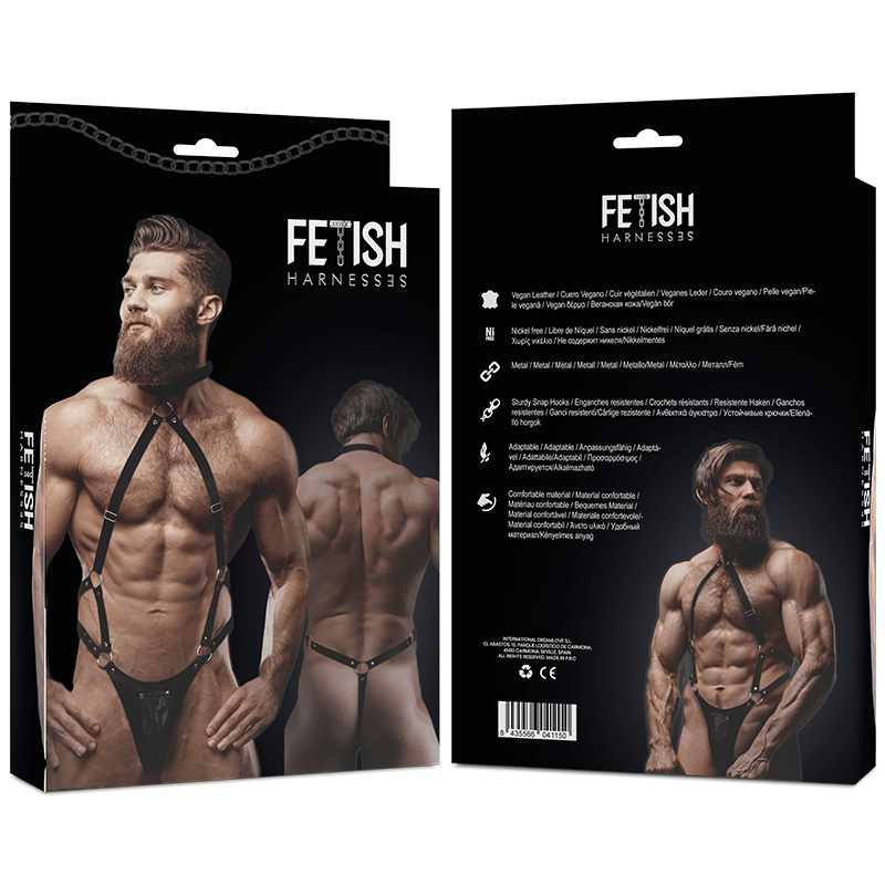 FETISH SUBMISSIVE ATTITUDINE - IMBRACATURA JOCK STRAP IN ECOPELLE DA UOMO - FETISH SUBMISSIVE ATTITUDE - Intimo per le occasioni speciali | The Game Lingerie