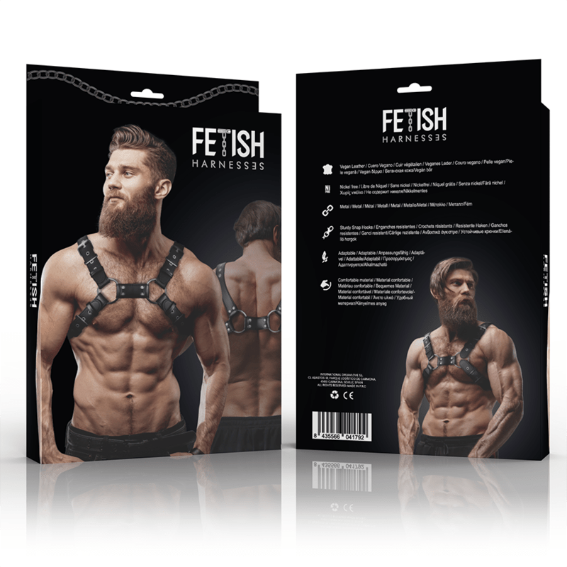 FETISH SUBMISSIVE ATTITUDINE - IMBRACATURA PER BULLDOG IN ECOPELLE REGOLABILE DA UOMO - FETISH SUBMISSIVE ATTITUDE - Intimo per le occasioni speciali | The Game Lingerie