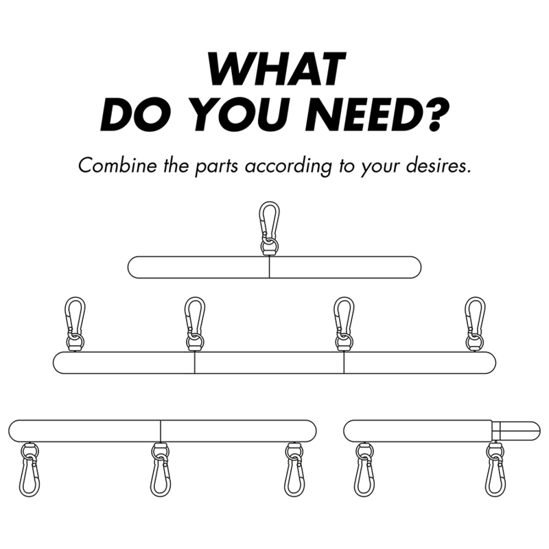 FETISH SUBMISSIVE BONDAGE - BARRA SEPARATRICE REGOLABILE 4 PEZZI - FETISH SUBMISSIVE BONDAGE - Intimo per le occasioni speciali | The Game Lingerie