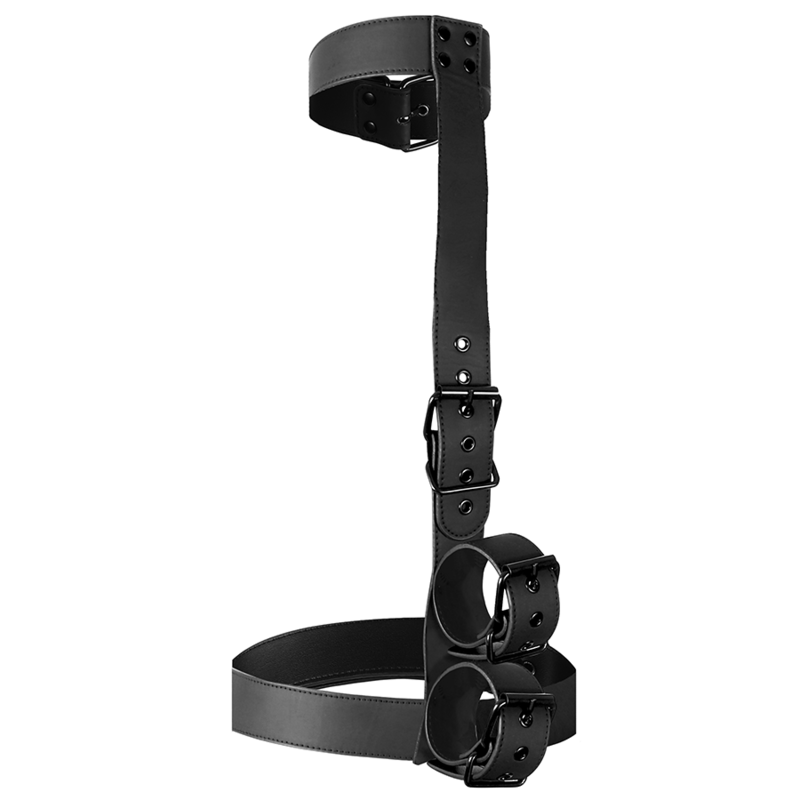 FETISH SUBMISSIVE BONDAGE - SET DI CONTENIMENTO DEL CORPO CON COLLETTO E POLSINI - FETISH SUBMISSIVE BONDAGE - Intimo per le occasioni speciali | The Game Lingerie