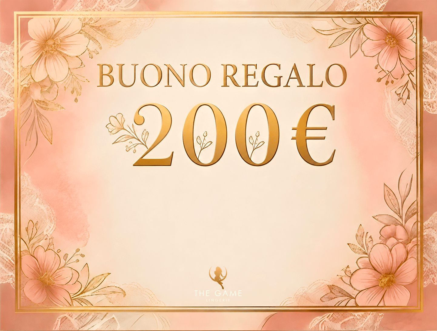 GIFT CARD 200 € - The Game Lingerie - Intimo per le occasioni speciali | The Game Lingerie