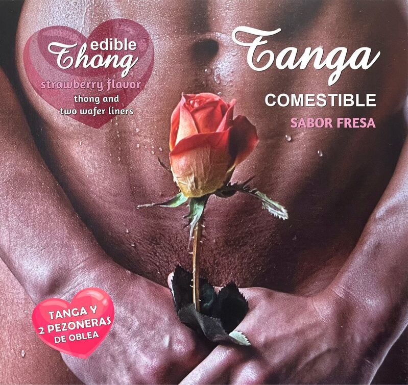 HOTFLOWERS - PERIZOMA UOMO+ 2 CAPEZZE IN WAFER ALLA FRAGOLA /es/pt/en/fr/it/ - HOTFLOWERS - Intimo per le occasioni speciali | The Game Lingerie