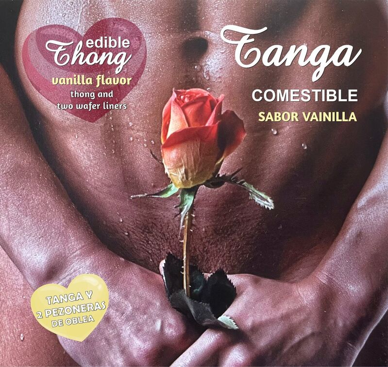 HOTFLOWERS - PERIZOMA UOMO + 2 CAPPEZZI IN WAFER VANIGLIA /es/pt/en/fr/it/ - HOTFLOWERS - Intimo per le occasioni speciali | The Game Lingerie