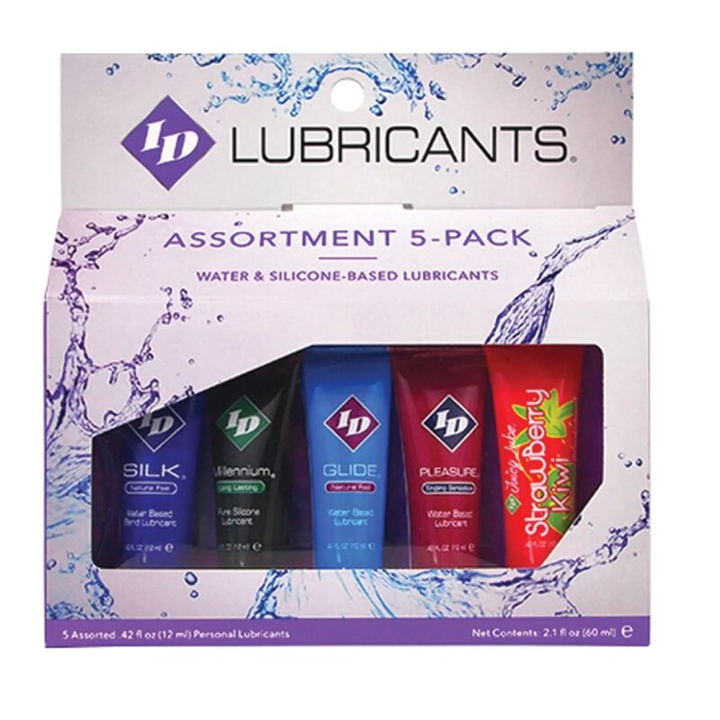 ID JUICY LUBE - CONFEZIONE ASSORTITA DA 5 TUBI LUBRIFICANTI DA 12 ML - ID JUICY LUBE - Intimo per le occasioni speciali | The Game Lingerie