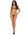 LEG AVENUE - ONE SIZE FIBER MESH BIKINI TOP AND G-STRING