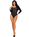 LEG AVENUE - COTTON BODYSUIT WITH MOSAIC AND SNAP ONE SIZE