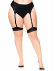 LEG AVENUE - 2-TONE LYCRA SWIMSUIT WITH BACK SEAM AND CUBAN HEEL