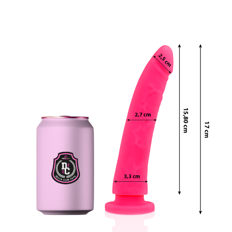 DELTA CLUB - TOYS GODE MÉDICAL EN SILICONE ROSE 17 CM -O- 3 CM