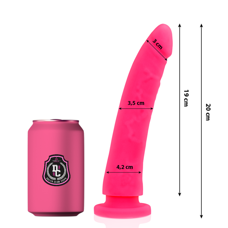 DILDO IN SILICONE MEDICO ROSA 20 CM -O- 4 CM - DELTA CLUB