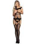 SUBBLIME - 951900 BODYSTOCKING A RETE SENZA CAVALLO CON COPPA E SPALLE APERTE NERO TAGLIA UNICA