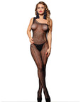 SUBBLIME - 952037 BODYSTOCKING MONOSPALLA A RETE CON STRASS NERO TAGLIA UNICA