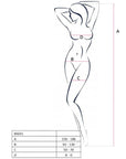 PASSION - DONNA BS031 BODYSTOCKING BIANCO TAGLIA UNICA