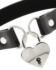 COQUETTE CHIC DESIRE - COLLANA IN PELLE VEGANA CON ACCESSORIO CUORE CON CHIAVE