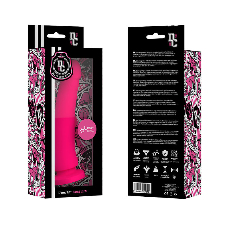 DELTA CLUB - TOYS GODE MÉDICAL EN SILICONE ROSE 17 CM -O- 3 CM