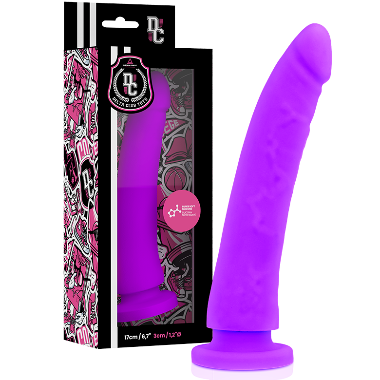 DILDO IN SILICONE MEDICO LILLA 17 CM -O- 3 CM - DELTA CLUB