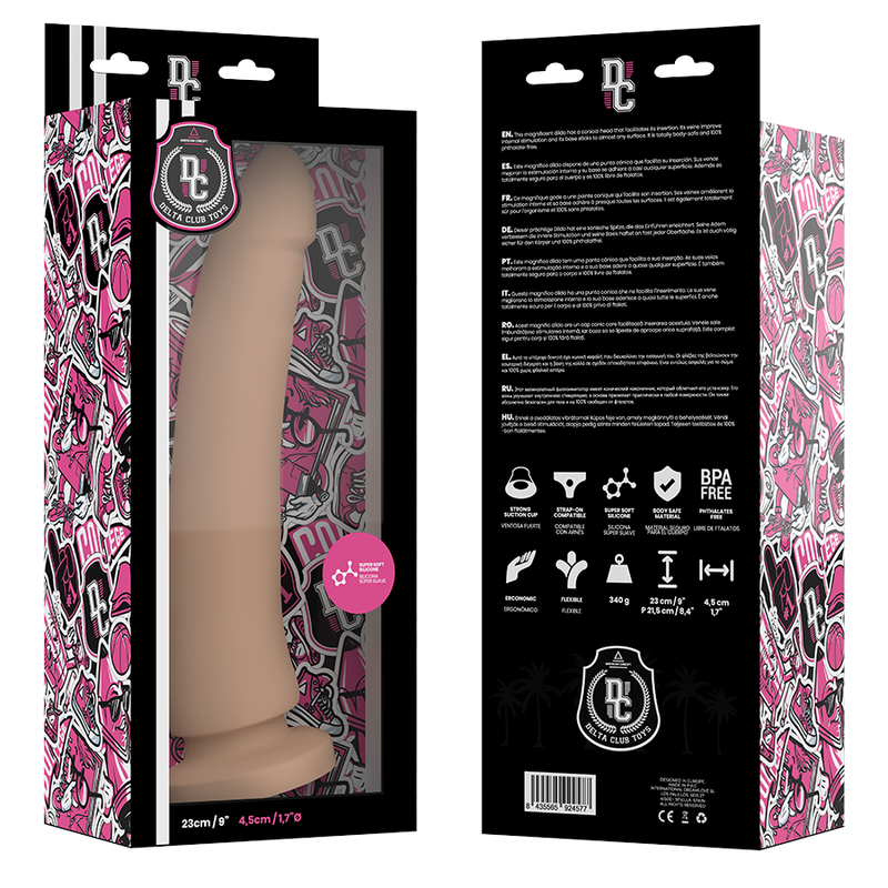 DELTA CLUB - TOYS GODE EN SILICONE MÉDICAL NATUREL 23 CM -O- 4,5 CM