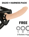 DELTA CLUB - TOYS IMBRACATURA + DONG FLESH SILICONE 17 CM -O- 3 CM