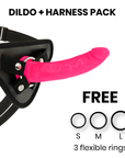 DELTA CLUB - TOYS IMBRACATURA + DONG SILICONE ROSA 17 CM -O- 3 CM