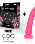 DELTA CLUB - TOYS IMBRACATURA + DONG SILICONE ROSA 17 CM -O- 3 CM