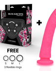 DELTA CLUB - TOYS IMBRACATURA + DONG SILICONE ROSA 20 CM -O- 4 CM
