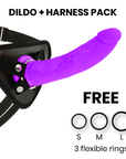 DELTA CLUB - TOYS ARNES + DONG SILICONE VIOLA 20 CM -O- 4 CM