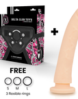 DELTA CLUB - TOYS IMBRACATURA + DONG NATURALE SILICONE 23 CM -O- 4.5 CM
